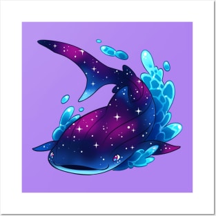 Galaxy whale-shark Posters and Art